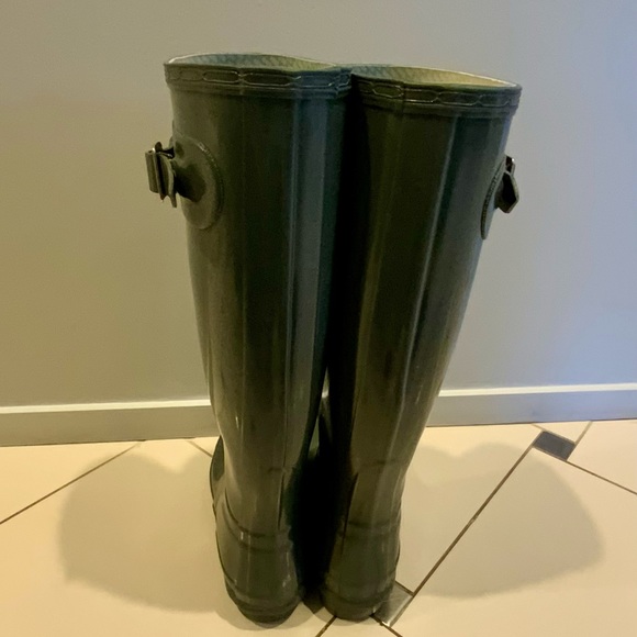 Hunter Original Tall Rainboots. Shiny grey color - Picture 6 of 6